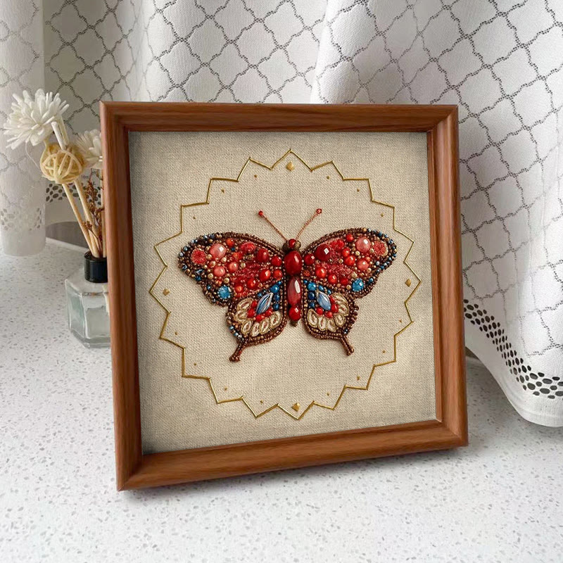 Rubbyoo Bead Embroidery Kit - Vibrant Butterfly | Diy Beginner Handicraft | Charming Home Decor - image 10