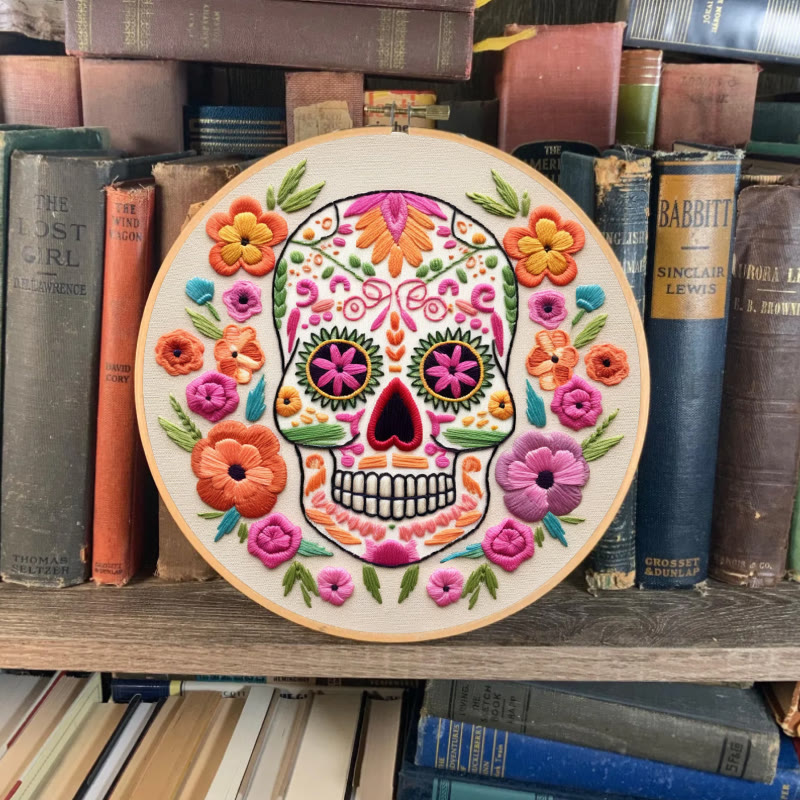 Rubbyoo Embroidery Kit - Floral Calavera | Beginner Needle Craft | Diy Stitching Art  - image 9