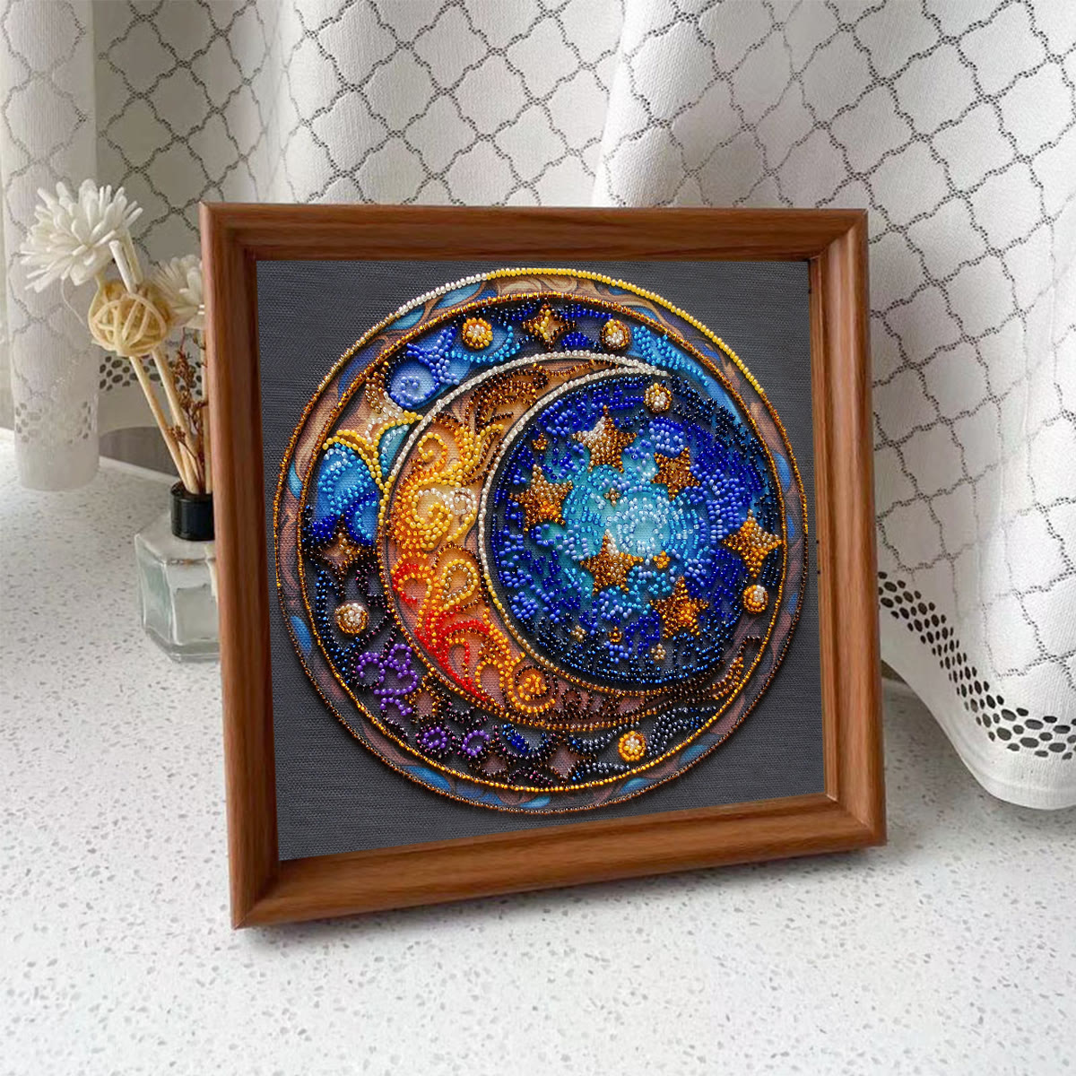 Rubbyoo Bead Embroidery Kit - Moom And Star | Diy Celestial Craft | Unique Celestial Art - image 10