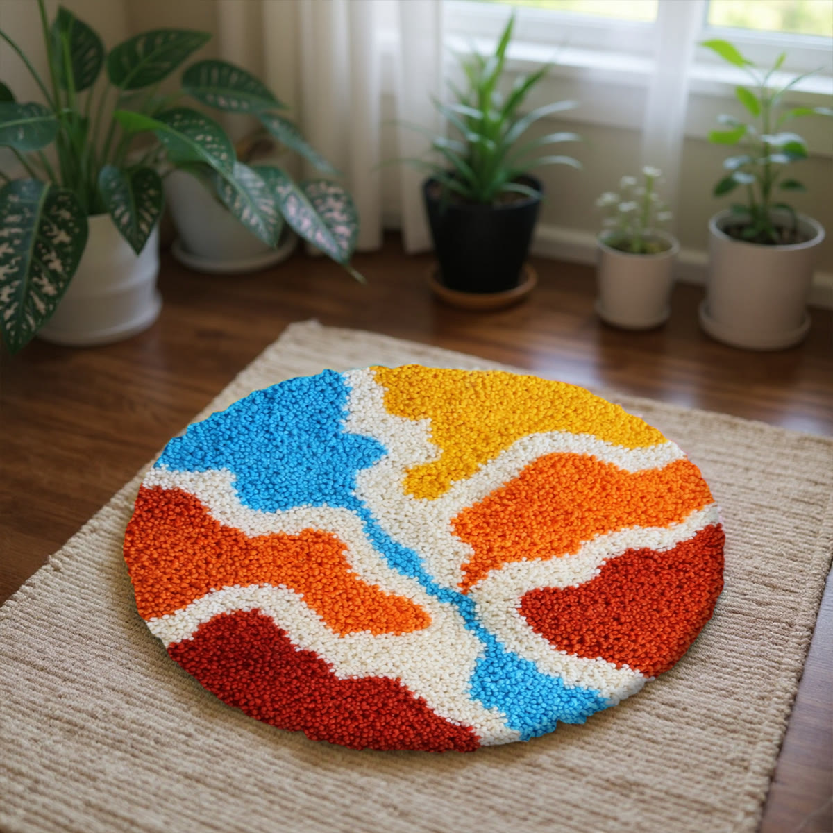 Rubbyoo Latch Hook Rug Kit - Multicolor Printing | Diy Tufted Rug | Carpet For Bedroom - image 8