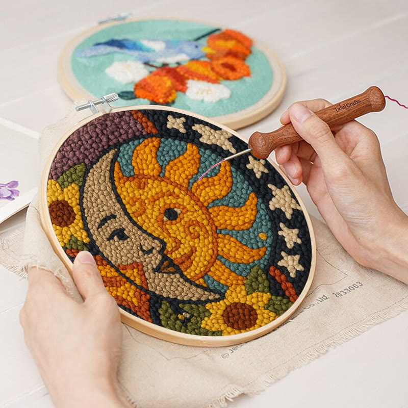 Sun And Moon Punch Needle Kit - Creative Yarn Decor | Perfect Gifts For Crafter  - image 8