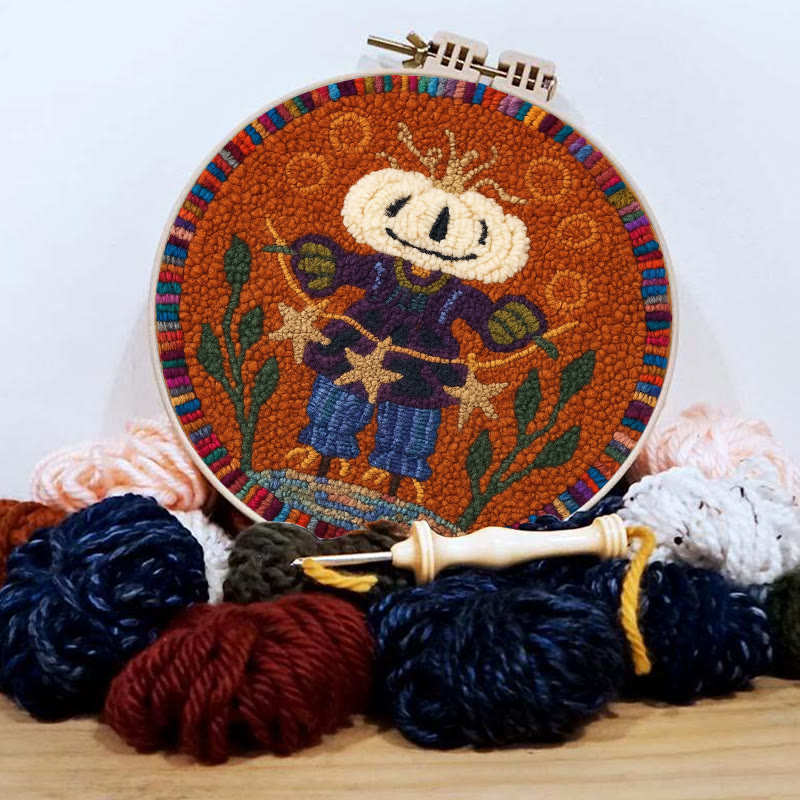 Pumpkin Scarecrow Punch Needle Kit - Creative Holiday Craft | Nice Gift For Home Decor - image 9