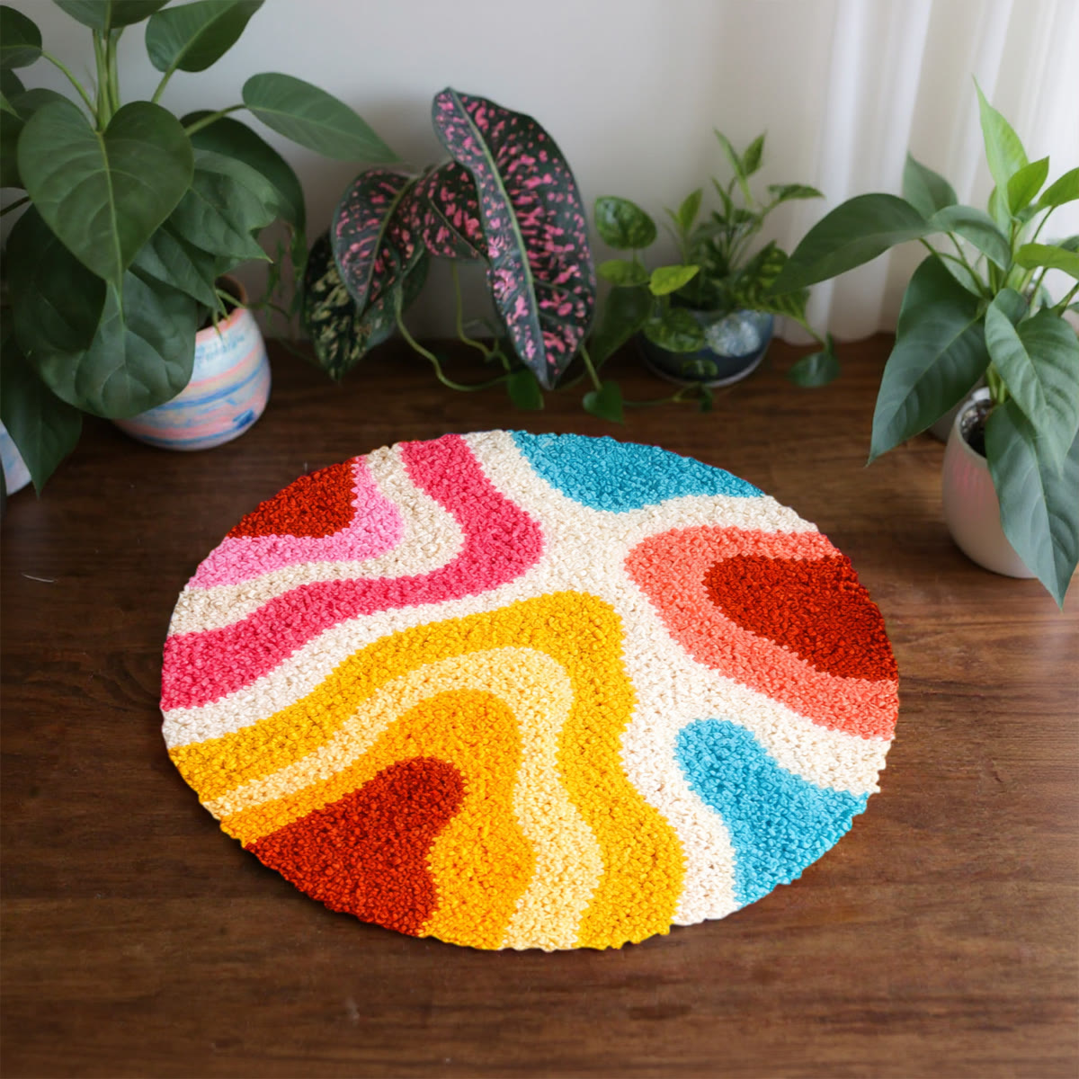 Rubbyoo Latch Hook Rug Kit - Vibrant Patten | Handmade Room Rug | Creative Craft Kits - image 8