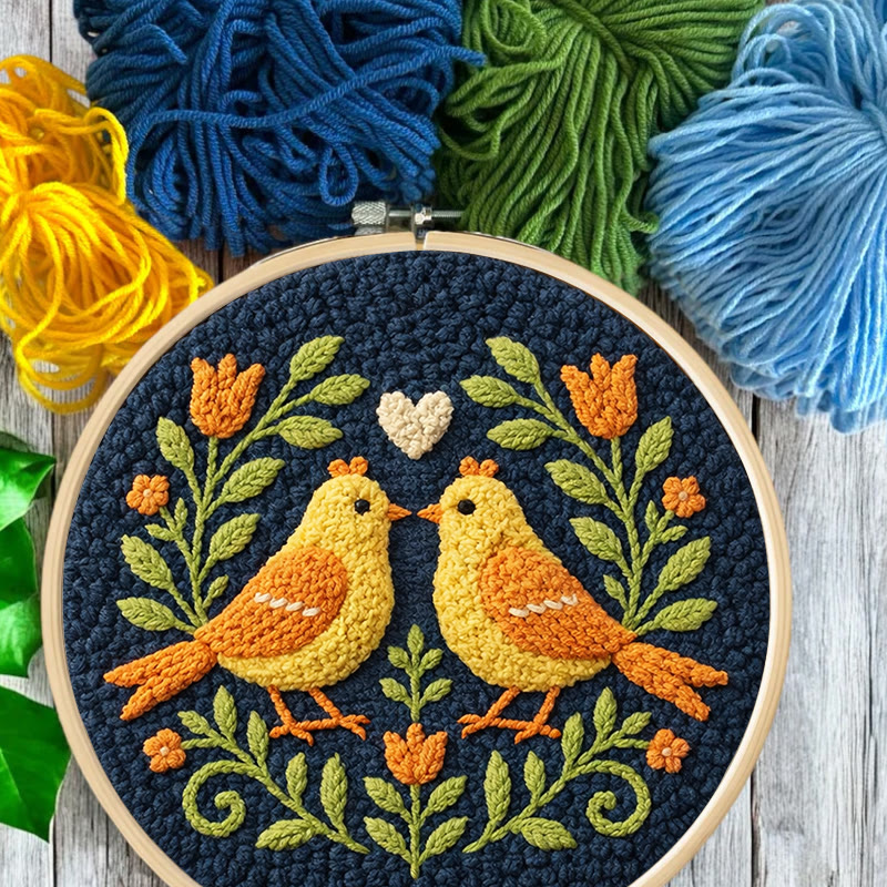 Heart-tethered Twin Birds Punch Needle Kit – Couple-focused Gifting Must-have | Warm Ambiance Decor - image 10