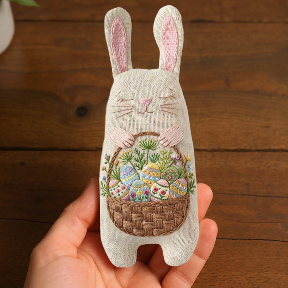 Rubbyoo Bunny Toy Embroidery Kit - Easter Eggs | Creative Stuffed Toy| Animal Sewing Kit  - image 6
