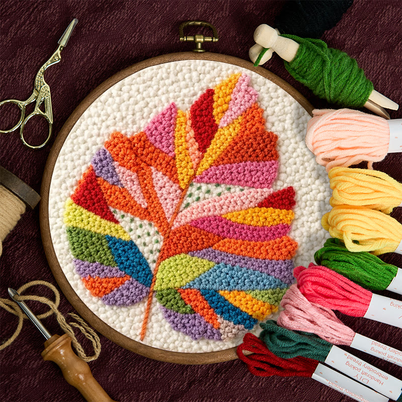 Vibrant Maple Leaf Punch Needle Kit - Entry Level Diy | Exquisite Home Piece - image 11