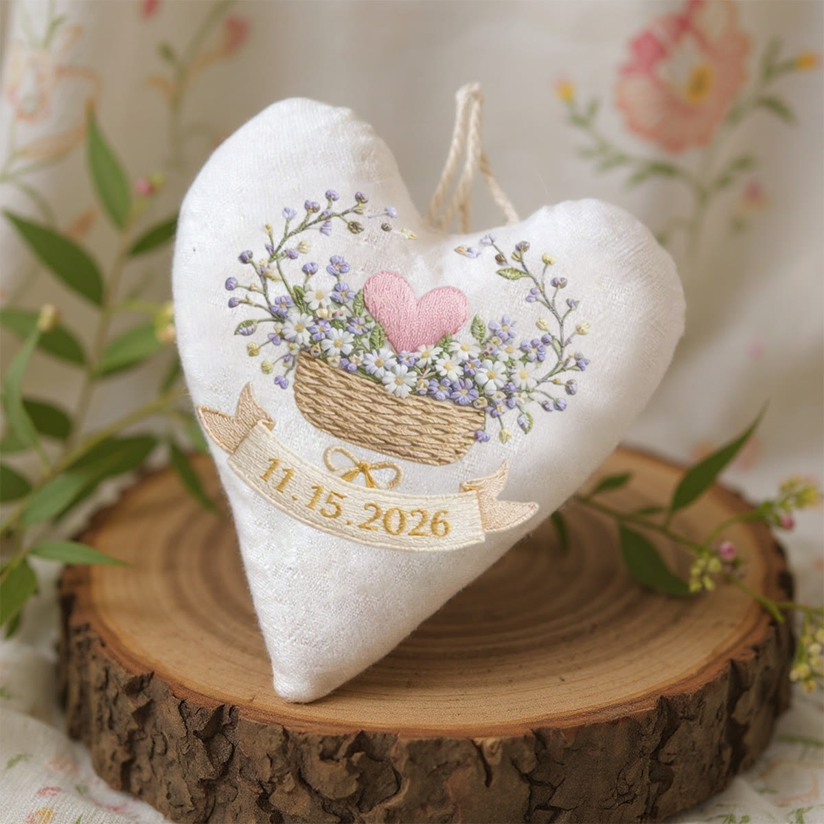 Rubbyoo Heart Embroidery Kit - Flower Basket Date-themed Design | Warm Handmade Diy | Anniversary Gifting Pick - image 6
