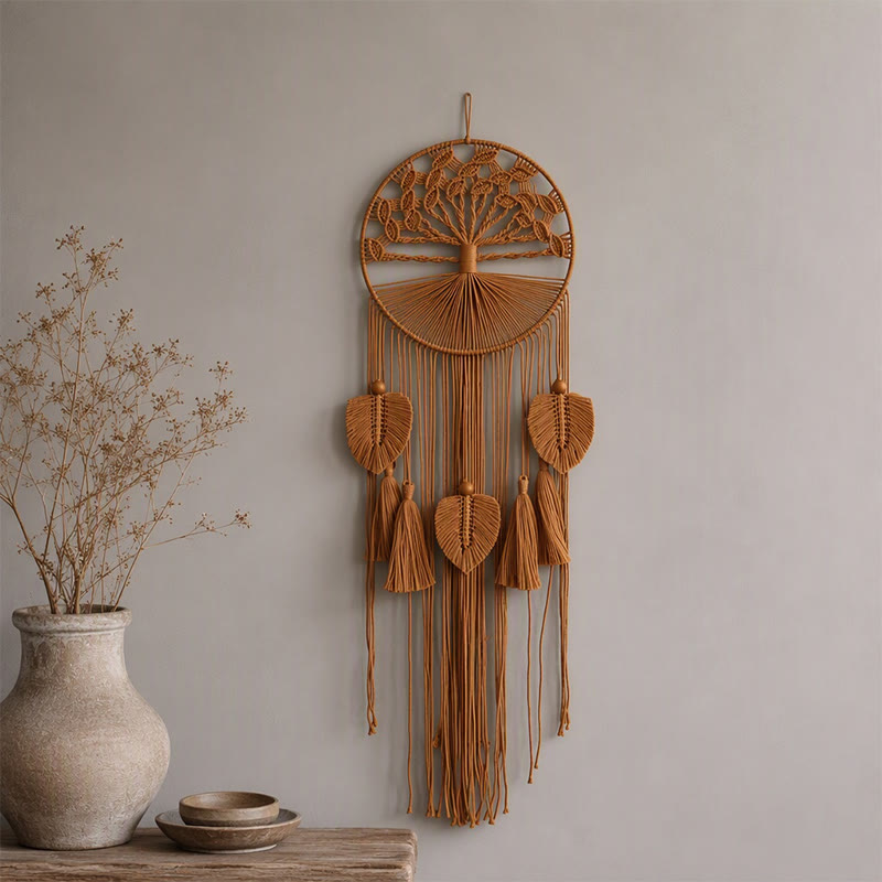 Rubbyoo Macrame Tree Of Life Hanging - Perfect Housewarming Gift | Spiritual Botanical Wall Art  - Tapestry C - image 5