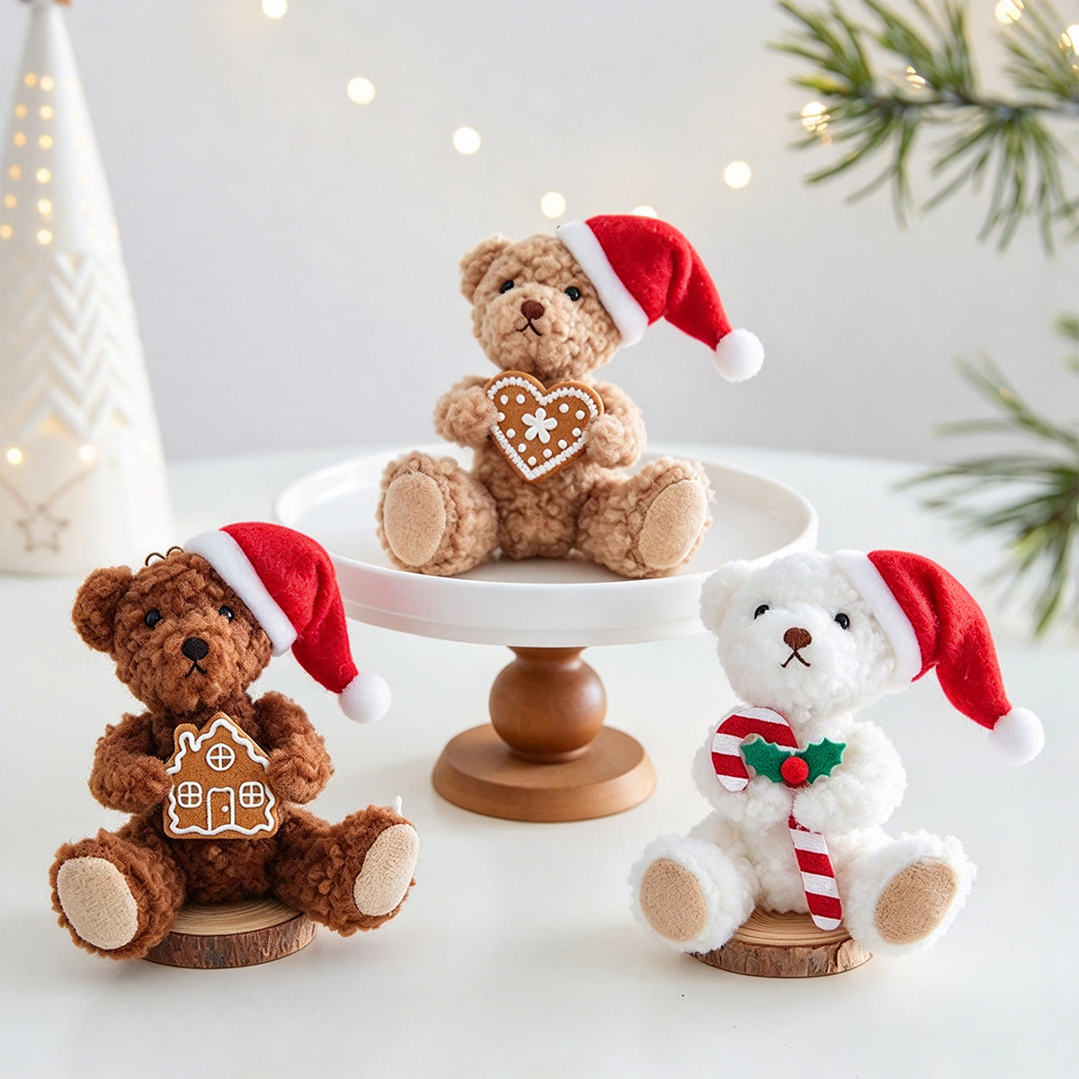 Rubbyoo Christmas Teddy Bear Ornament – Adorable Plush Accent | Heartwarming Xmas Tree Hanging - image 2