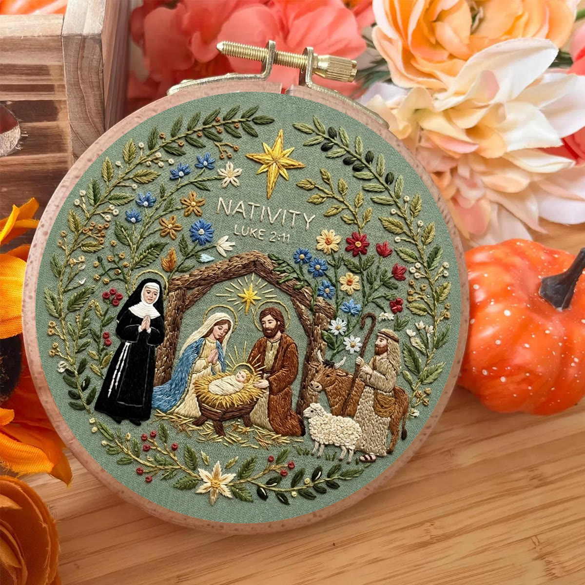 Rubbyoo Embroidery Kit -  The Birth of Jesus | Bible Verse Theme Handicraft | DIY Religious Christmas Gift - image 6