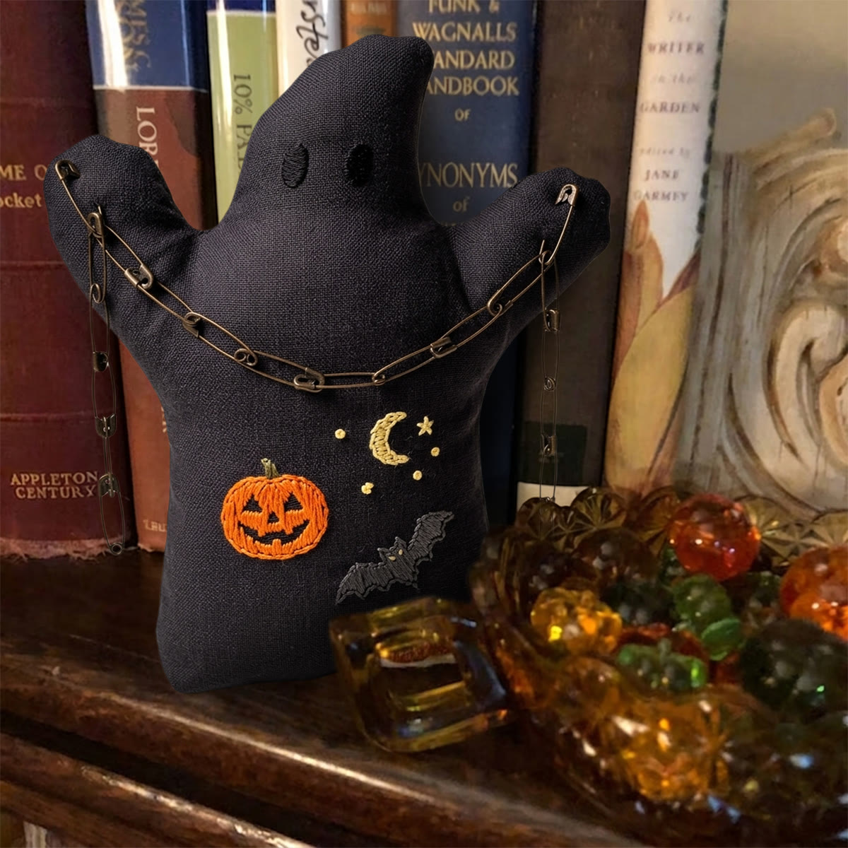 Rubbyoo Ghost Embroidery Kit - Tiny Jack-o-lantern | Simple Handmade Halloween Gift | Easy Sewing Kit For Beginners - image 4