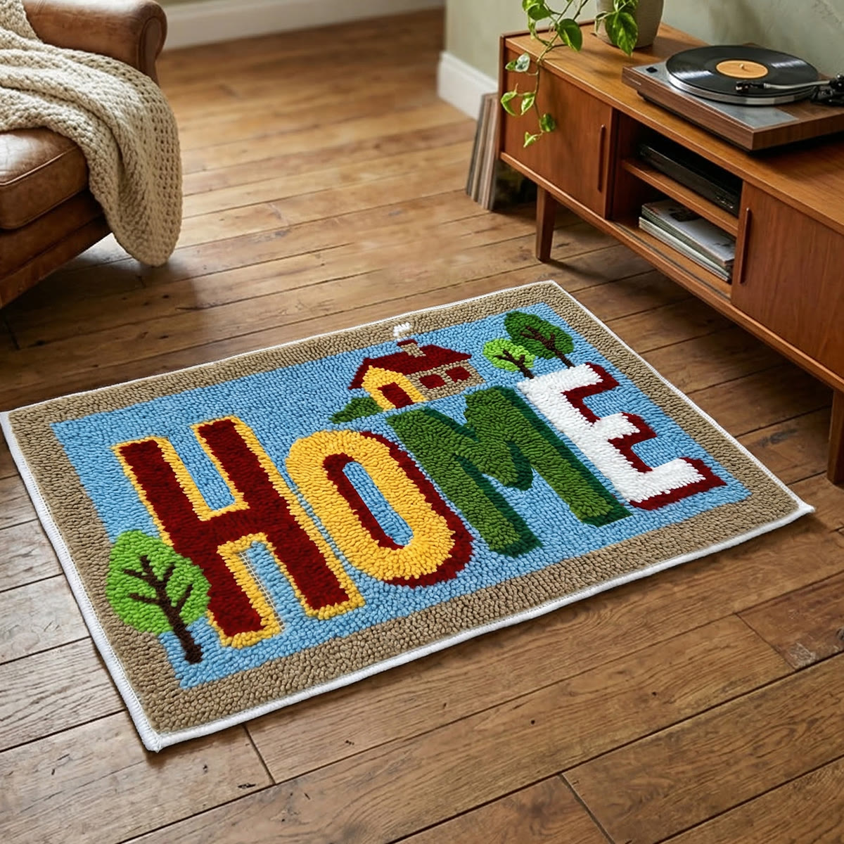 Rubbyoo Latch Hook Rug Kit - Home | Front Door Mat | Special Housewarming Gift - image 4