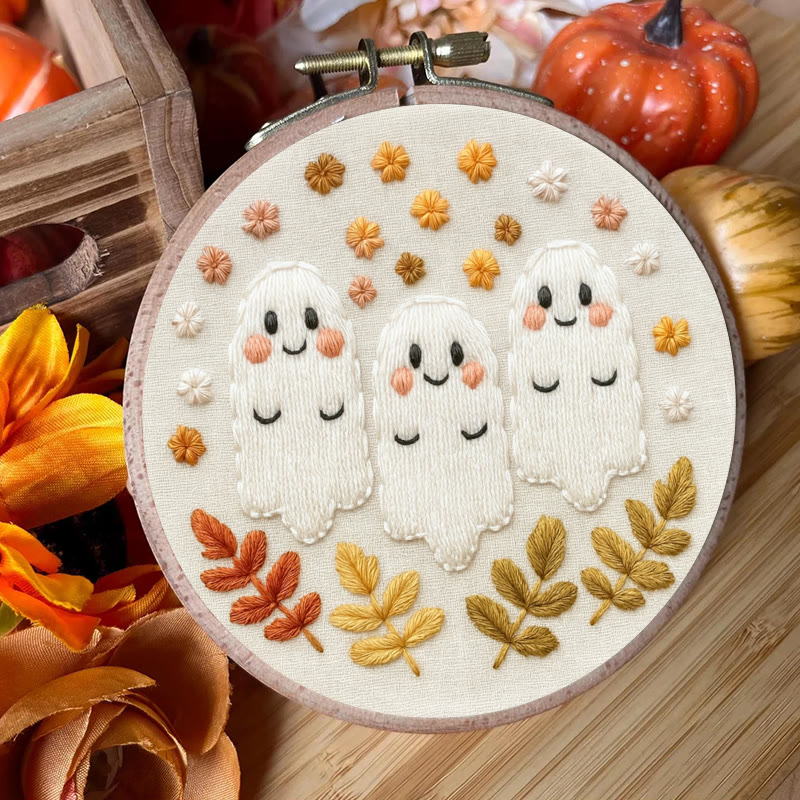Rubbyoo Embroidery Kit - Aadorable Ghost | Diy Halloween Craft | Perfect Artwork For Decoration - image 7