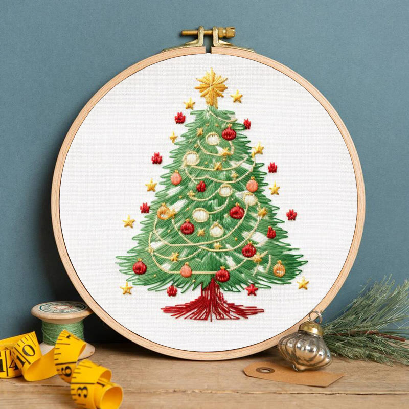 Rubbyoo Embroidery Kit-  Christmas  Festival Tree - image 3
