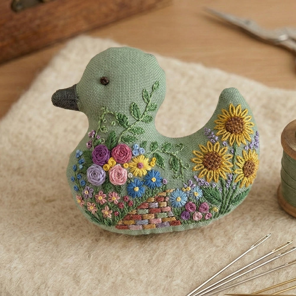 Rubbyoo Duck Embroidery Kit -  Charming Garden | Unique Mother Gift Idea | Creative Handmade Art - image 5