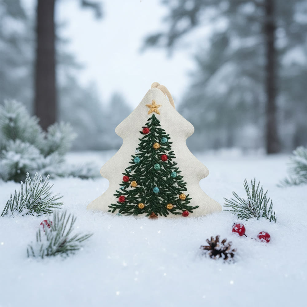 Rubbyoo Tree-shaped Embroidery Kit - Colorful Christmas Lights | Fun Crafting Experience | Brings Joy To Your Tree - image 6