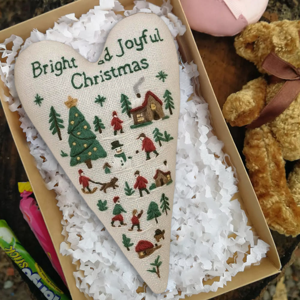 Rubbyoo Heart Embroidery Kit - Christmas Diorama | Christmas Decoration | Diy Holiday Gift - image 6