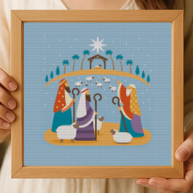 Cross Stitch Kit - Nativity Scenes | Merry Christmas Gift | Holy Needlepoint Ornament - image 7