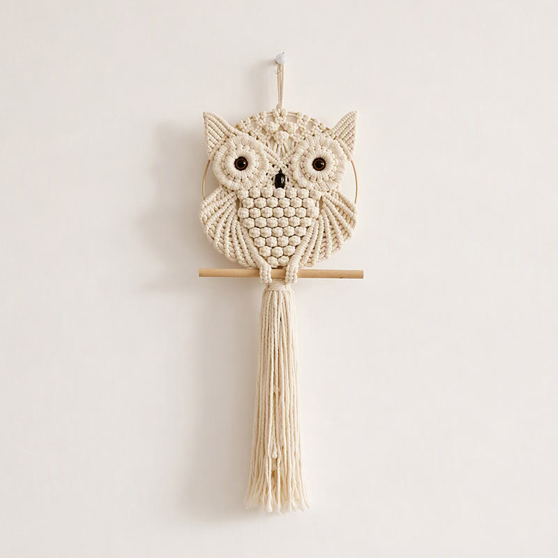 Rubbyoo Macrame Owl Wall Hanging  - Boho Nursery Decor | Cute Animal Wall Art  - Large - image 4