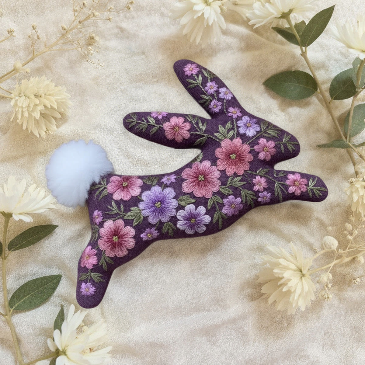 Rubbyoo Rabbit Embroidery Kit - Delicate Flower | Nice Gift For Her | Diy Handmade Artwork - image 7