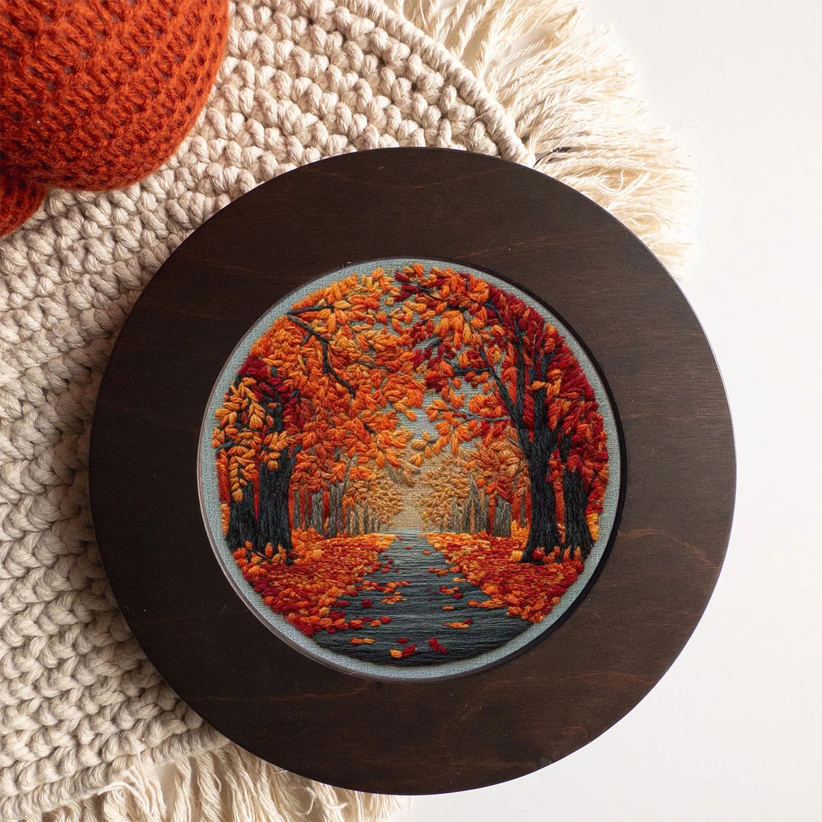 Rubbyoo Embroidery Kit - Autumn View | Nature Needle Art | Handmade Desk Decor - image 7