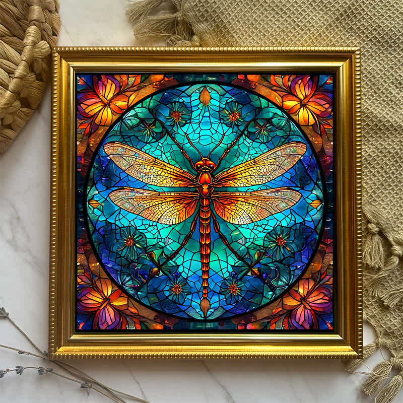 Colorful Dragonfly - Wooden Jigsaw Puzzle