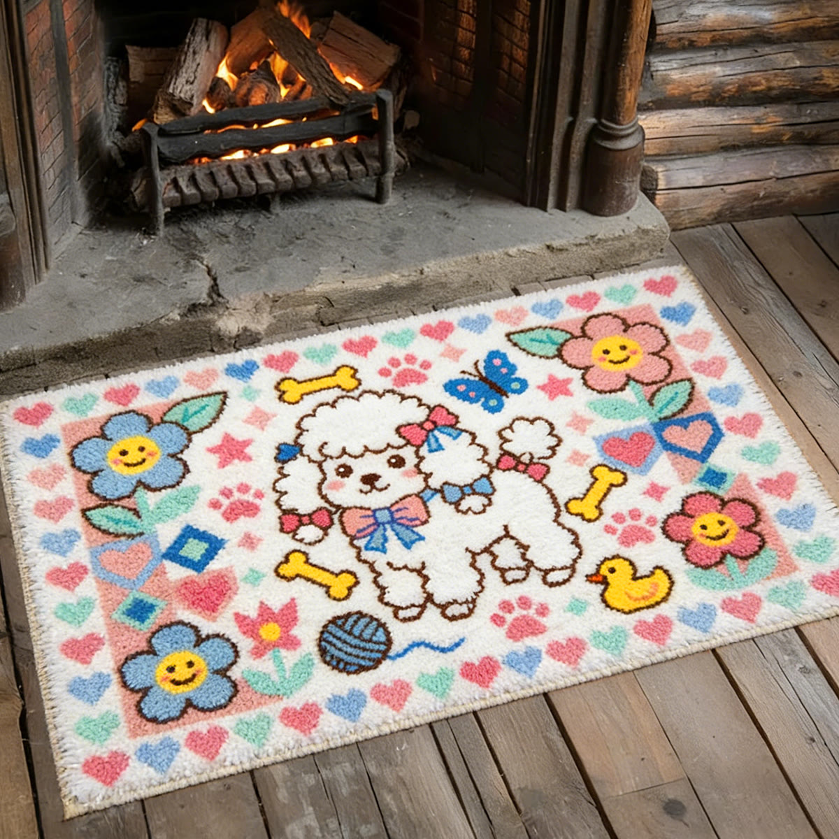 Rubbyoo Latch Hook Rug Kit - Adorable Sheep | Lovely Handmade Art | Unique Welcome Mat - image 3