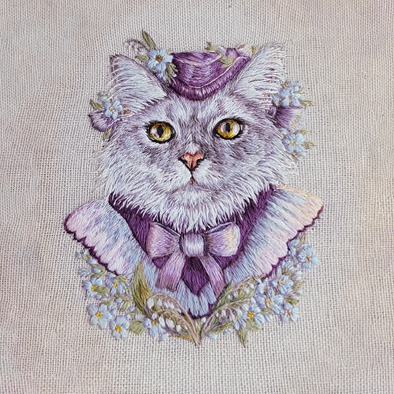 Rubbyoo Embroidery Kit - Elegant Kitten - image 10