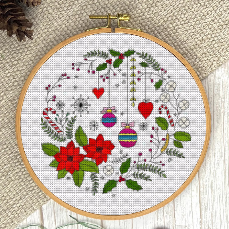  Cross Stitch Kit - Christmas Celebration | Handmade Christmas Ornament | Perfect For Beginner  - image 6