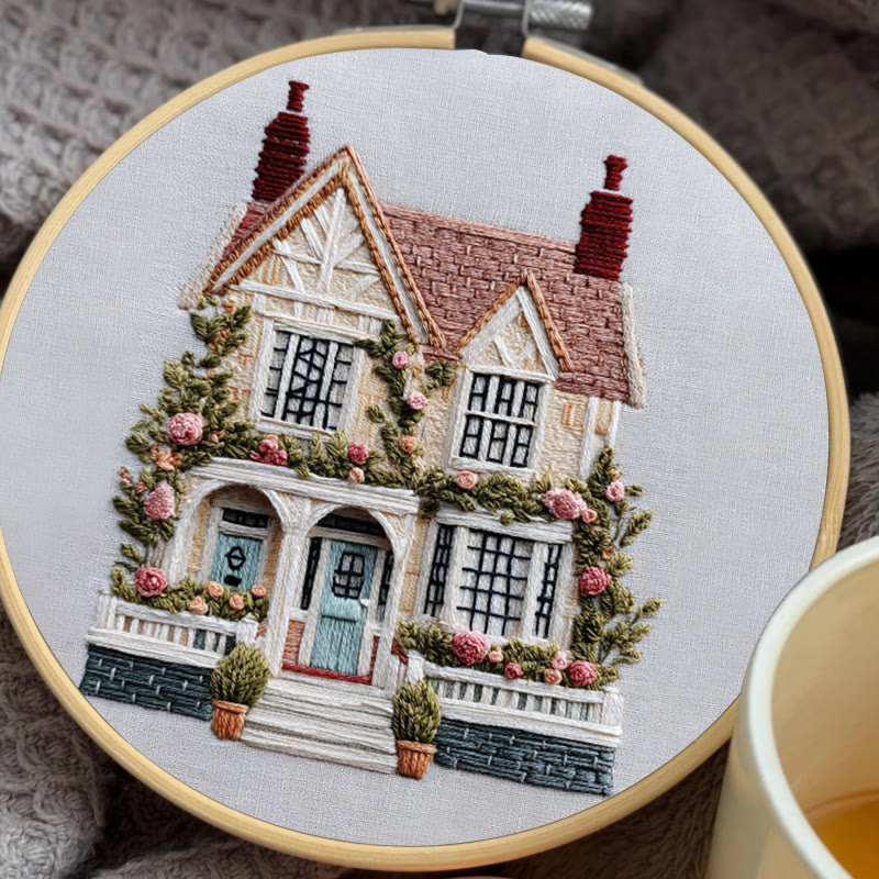 Rubbyoo Embroidery Kit - Dream House | Handmade Stitch Art | Wall Hanging Decor - image 6
