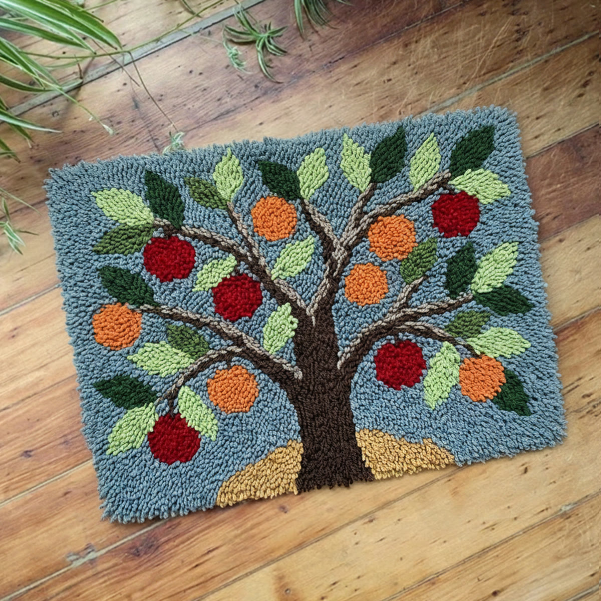 Rubbyoo Latch Hook Rug Kit - Colourful Tree | Diy Housewarming Craft | Handmade Room Carpet - image 7