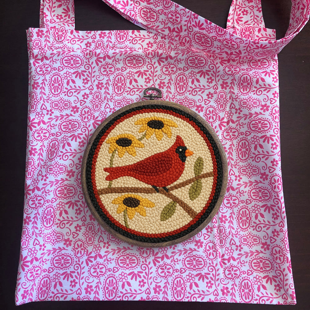 Floral Cardinal Punch Needle Kit - Nice Gifts For Bird Lovers |  Perfect For Christmas Decor - image 11