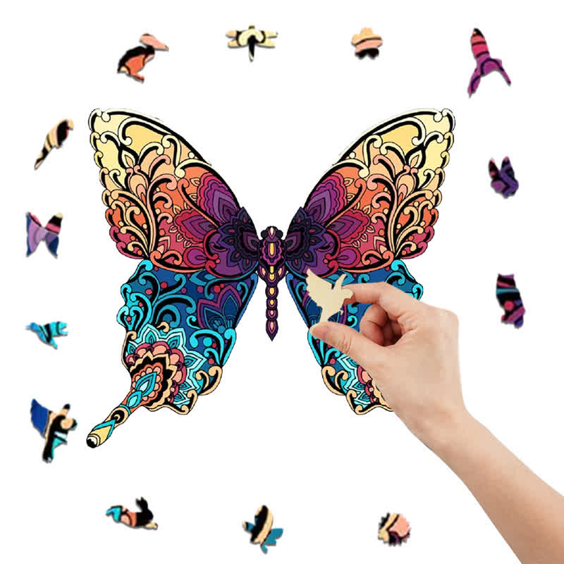 Rubbyoo Colorful Butterfly  - Wooden Jigsaw Puzzle