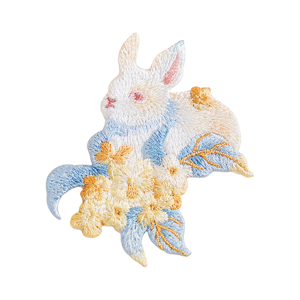 Rubbyoo Flowers And Animals Embroidered Patch - Floral Embroidery Applique | Diy Clothing Accessories - Rabbit - image 7