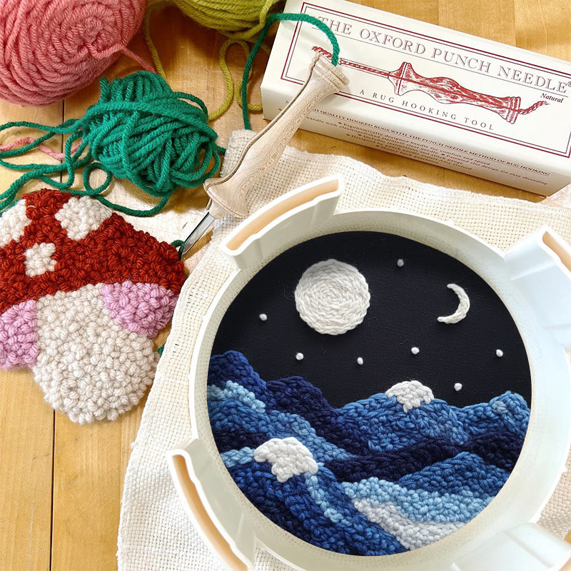 Lunar Wave Mountain Range Punch Needle Kit - Peaceful Handcraft Choice | Bedroom Vibe Enhancer - image 12