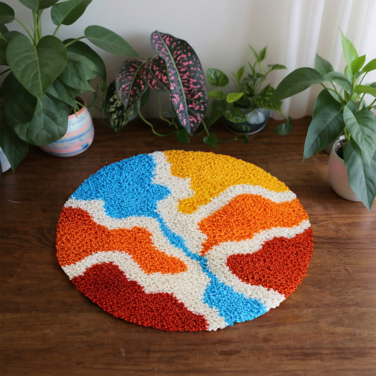 Rubbyoo Latch Hook Rug Kit - Multicolor Printing | Diy Tufted Rug | Carpet For Bedroom - image 7