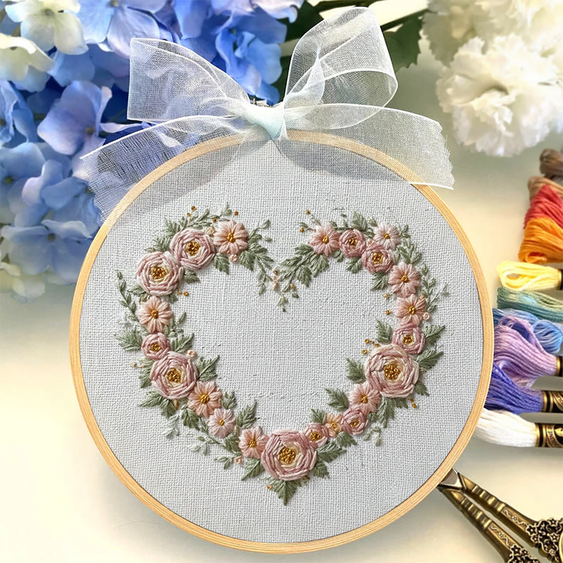 Rubbyoo Embroidery Kit - Romantic Heart | Perfect Anniversary Gift | Easy Handmade Craft - image 4
