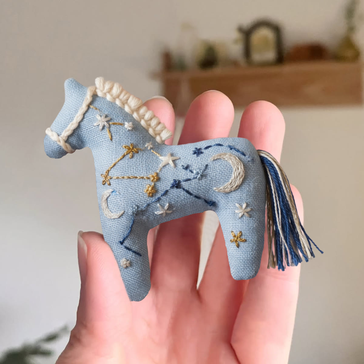 Rubbyoo Horse Embroidery Kit - Moon And Star | Celestial Stitch Craft | Diy Hanging Decor - image 8