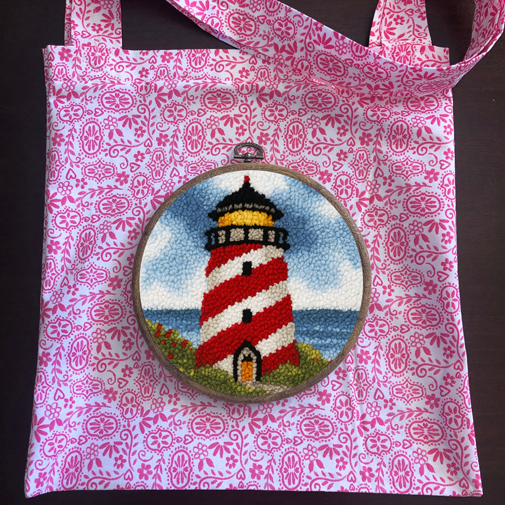 Nautical Lighthouse Punch Needle Kit - Playful Desert Decor | Whimsical Diy Creation - image 13