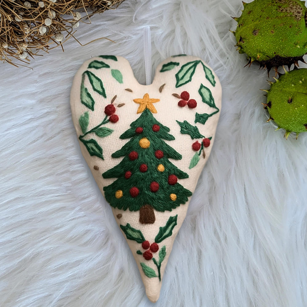 Rubbyoo Heart Embroidery Kit - Christmas Tree | Perfect Handmade Gift For Kid | Diy Needle Art  - image 10