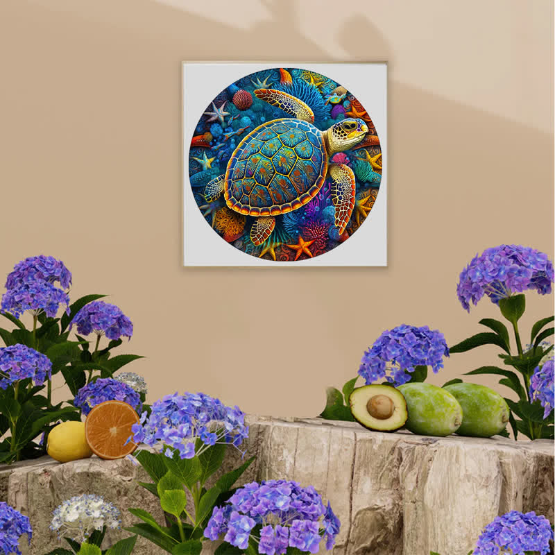 Rubbyoo Sea Turtle Watercolour - Wooden Jigsaw Puzzle