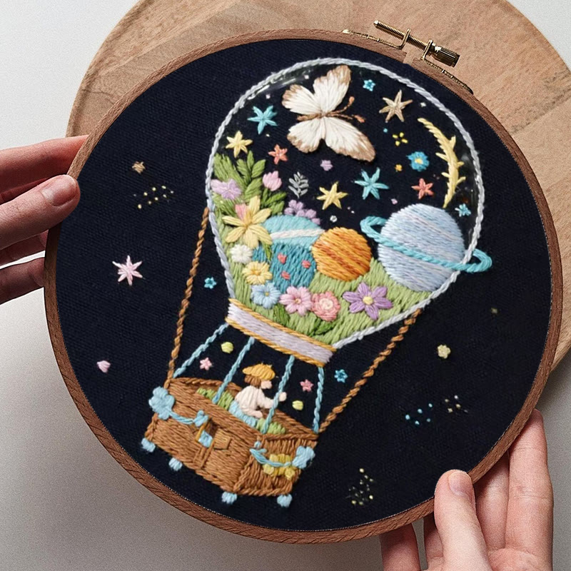Rubbyoo Embroidery Kit - Cosmic Balloon Quest | Creative Stitch Work | Thoughtful Handmade Gift - image 8