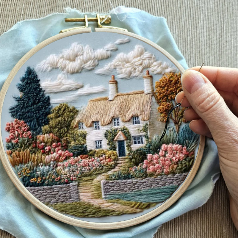 Rubbyoo Embroidery Kit - Beautiful Manor | Decorative Stitch Art | Unique Gift Idea - image 7