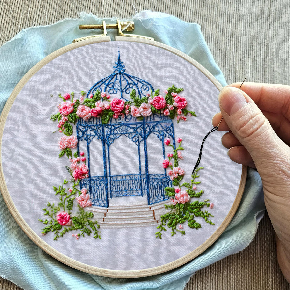 Rubbyoo Embroidery Kit - Rose Garden | Charming Handmade Craft | Diy Decorative Art  - image 11