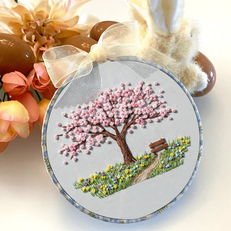 Rubbyoo Embroidery Kit - Cherry Tree | Unique Sewing Kit | Nice Home Ornament - image 5