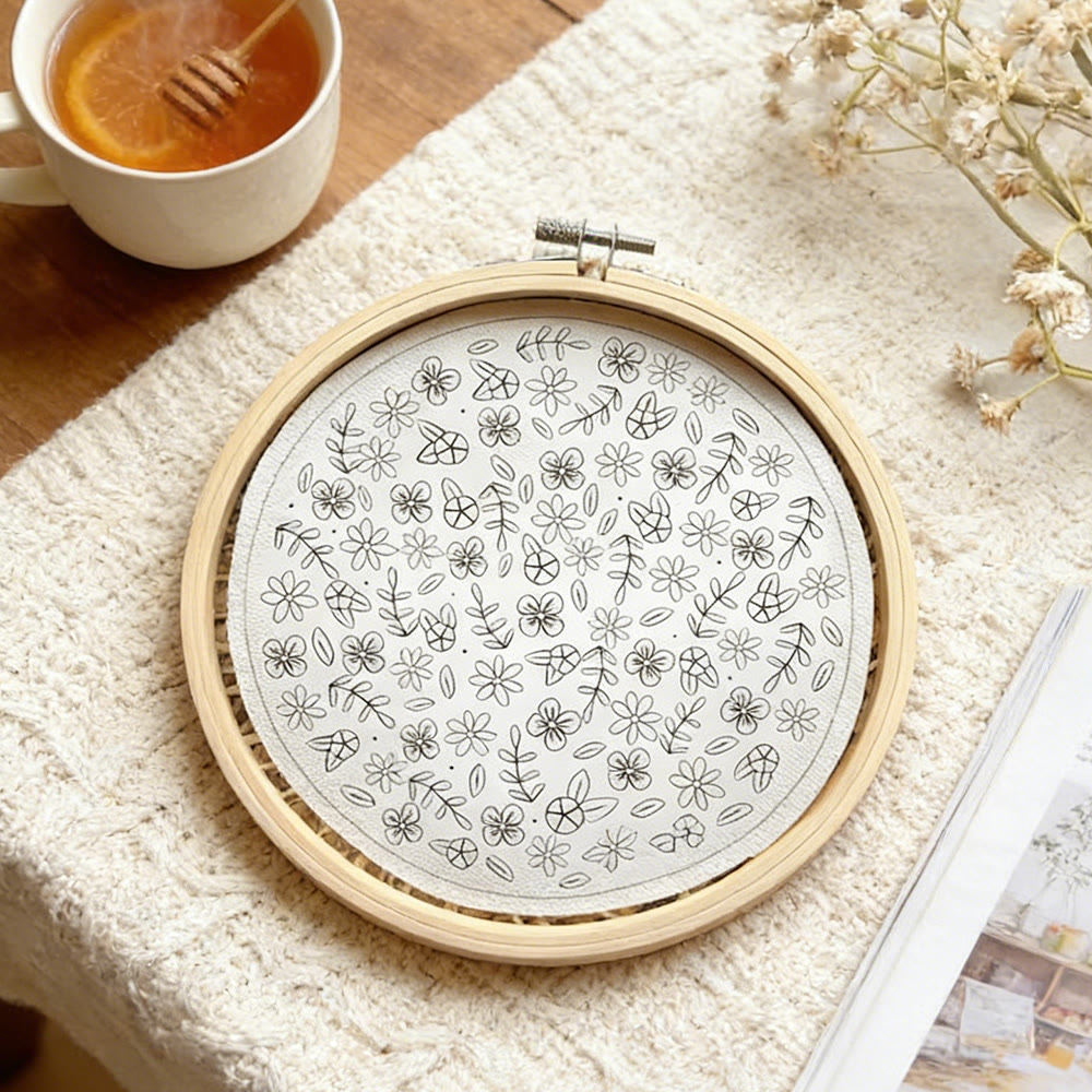 Embroidery Handprint Stick And Stitch Patterns | Diy Birthday Gift For Mom | Floral Kids Handprint Craft  - image 5