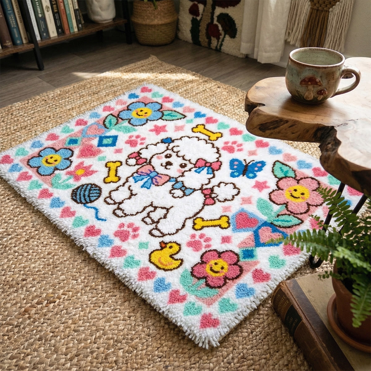 Rubbyoo Latch Hook Rug Kit - Adorable Sheep | Lovely Handmade Art | Unique Welcome Mat - image 4