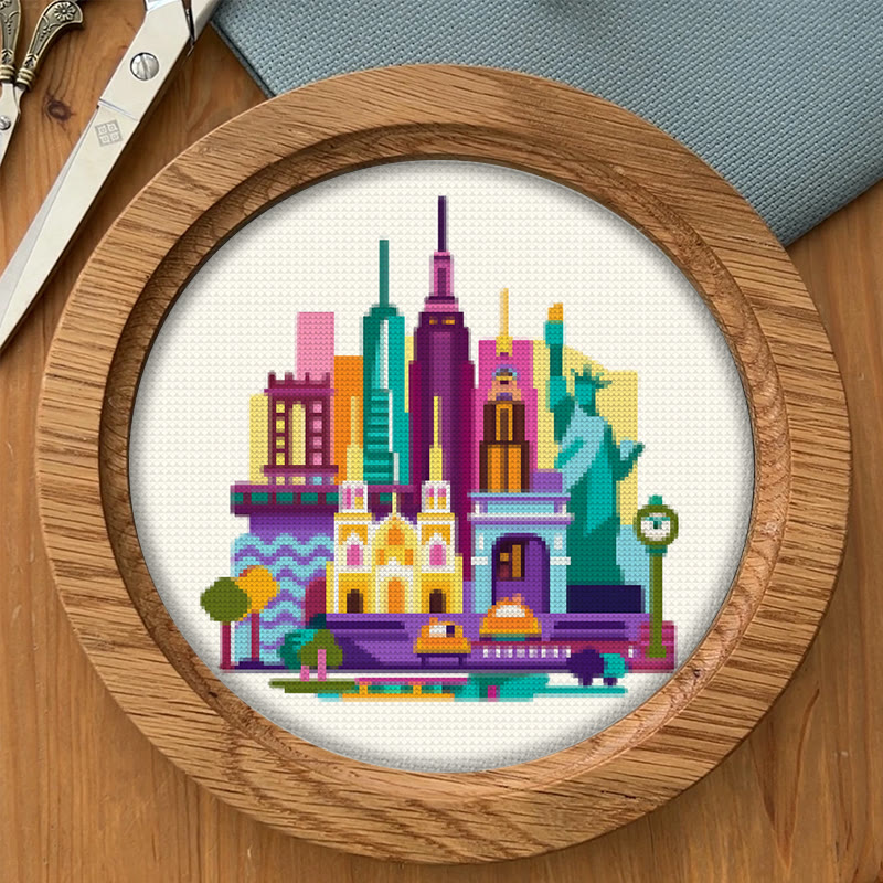  Cross Stitch Kit - Skyscrapers | Fashionable Home Decor | Beginner Stitch Craft - image 8