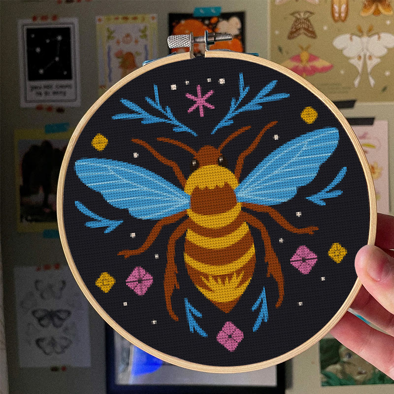  Cross Stitch Kit - Fantasy Bee | Diy Insect Handicraft | Unique Hanging Ornament  - image 8