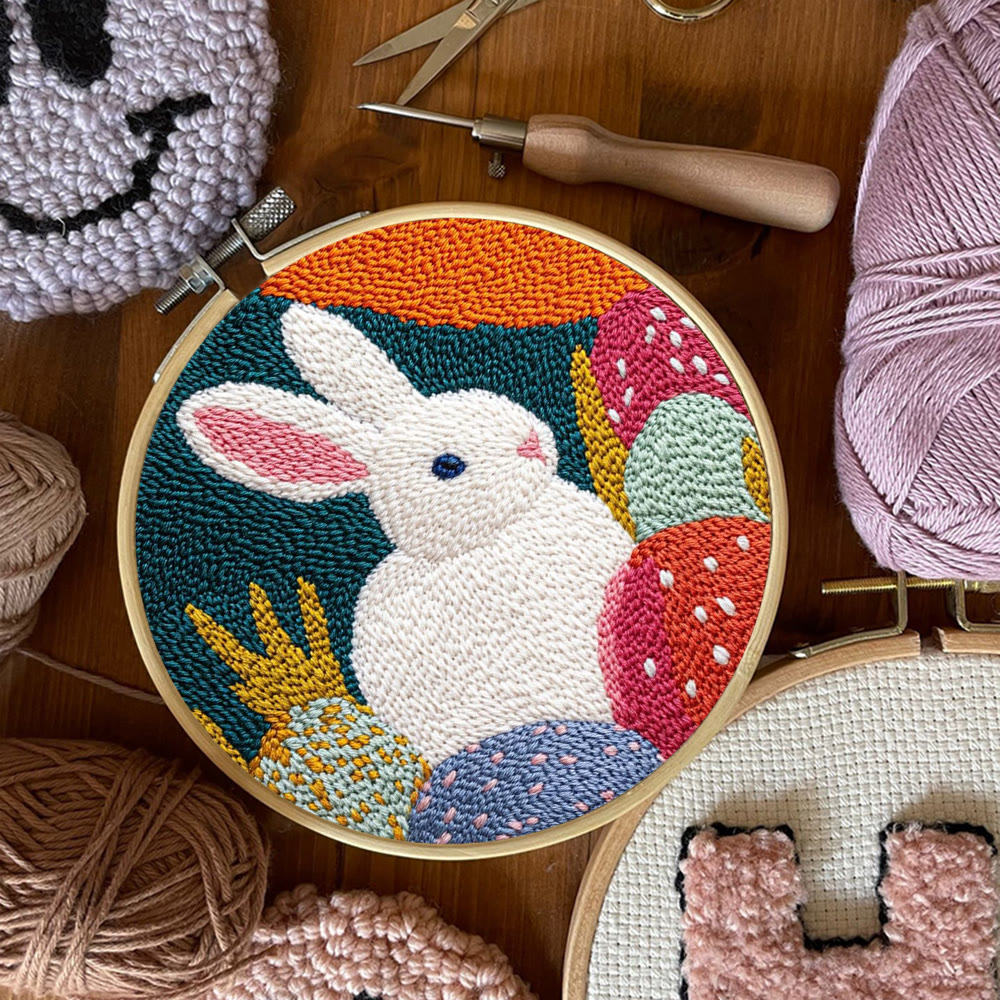 Easter Egg Bunny Punch Needle Kit - Joyful DIY | Festive Holiday Treasure - image 7